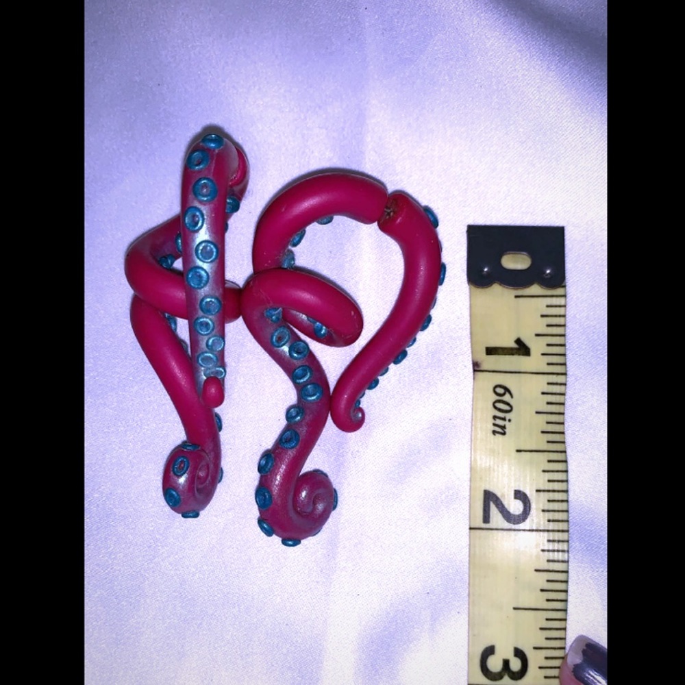 Earrings fake gage